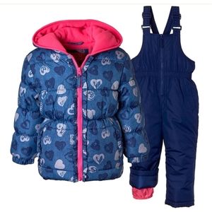PINK PLATINUM GIRL'S 2 PIECES SNOW SUIT